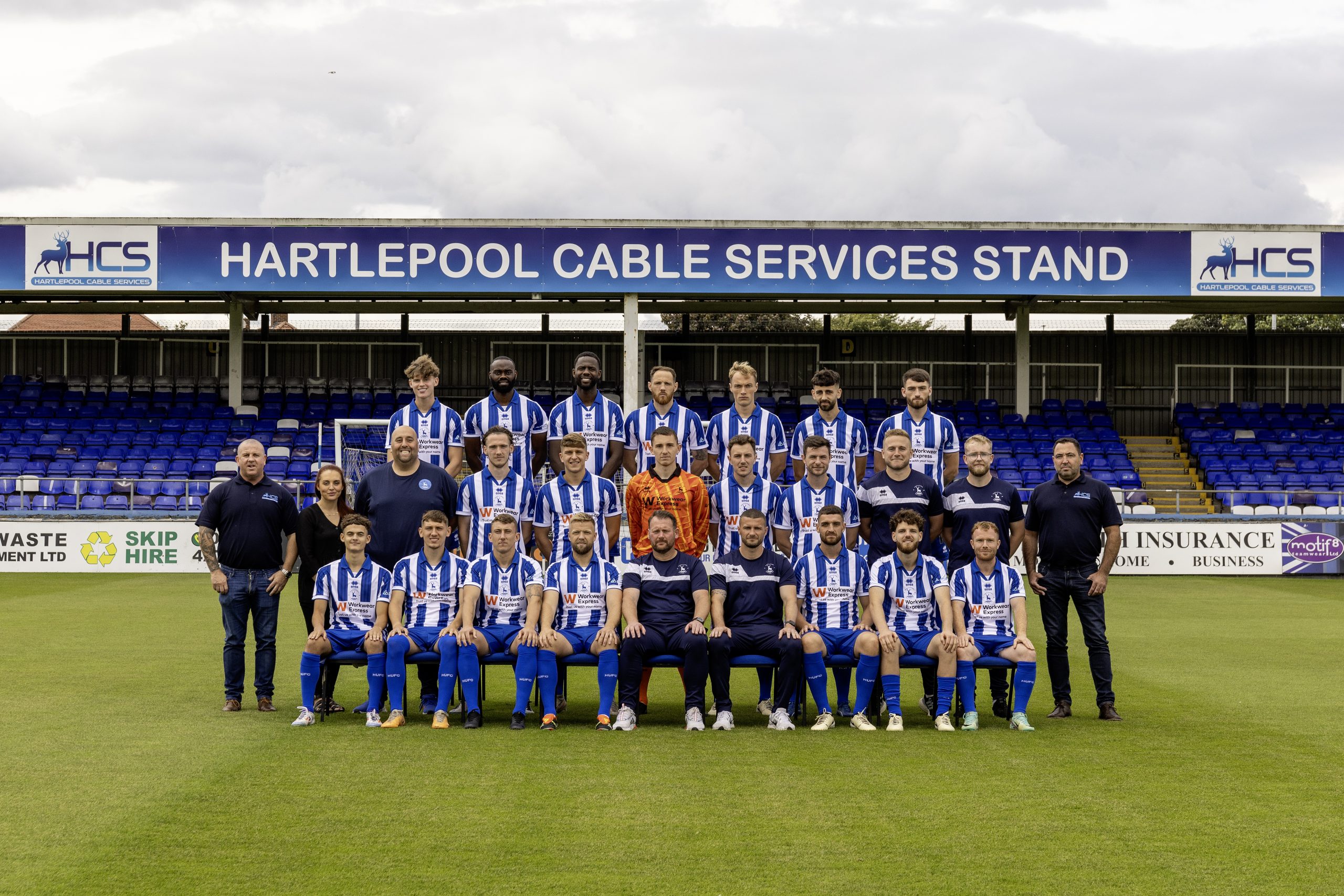 Proud to be Sponsoring The Pools: HCS Announces Rink End Partnership hartlepool united photo call hartlepool